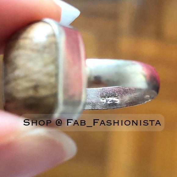 Sterling Silver Stone ring size 6.25 - Picture 7 of 9